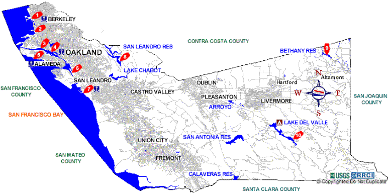Alameda County Map. Clickable Alameda County Map